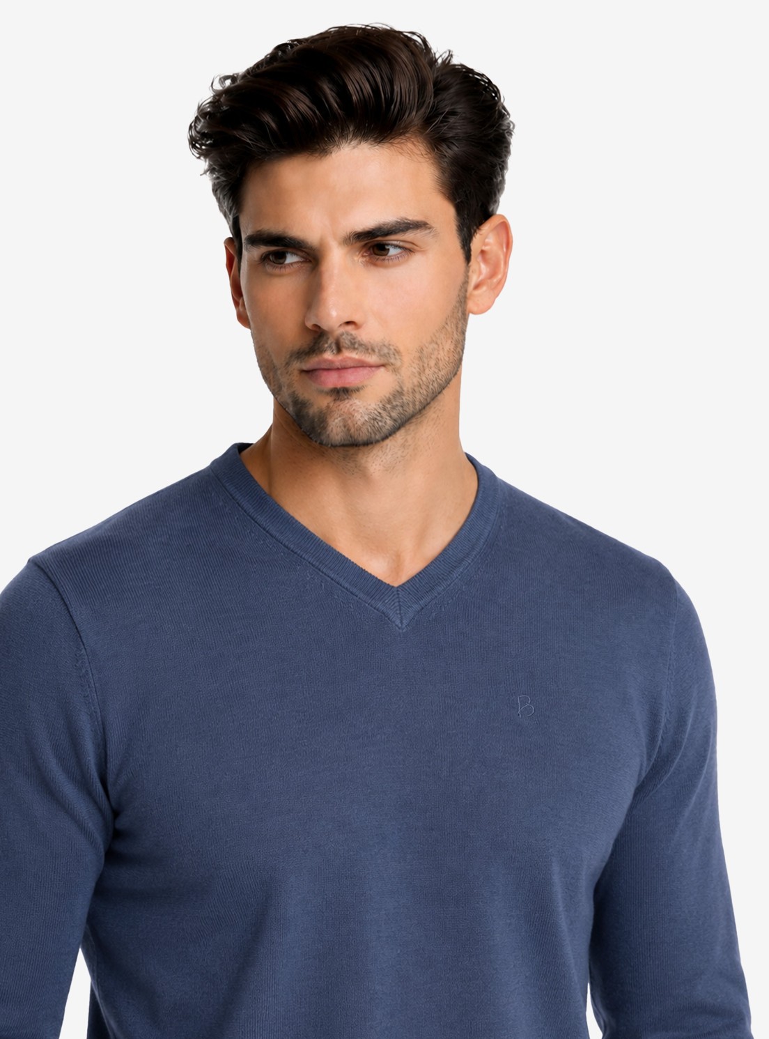 Sweater Cuello V Regular Fit Denim Piero Butti Sweater Cuello V Regular Fit Denim Piero Butti