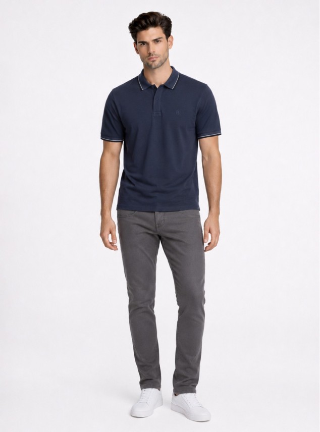 Polera Pique Regular Fit Azul Piero Butti Polera Pique Regular Fit Azul Piero Butti