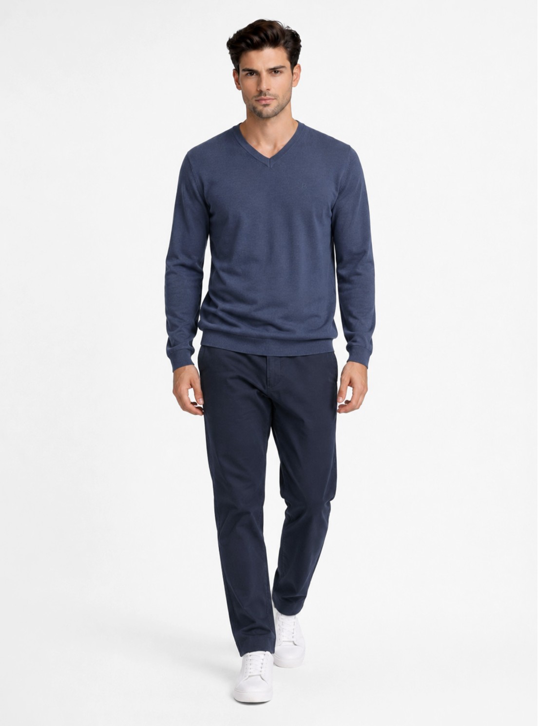 Sweater Cuello V Regular Fit Denim Piero Butti Sweater Cuello V Regular Fit Denim Piero Butti