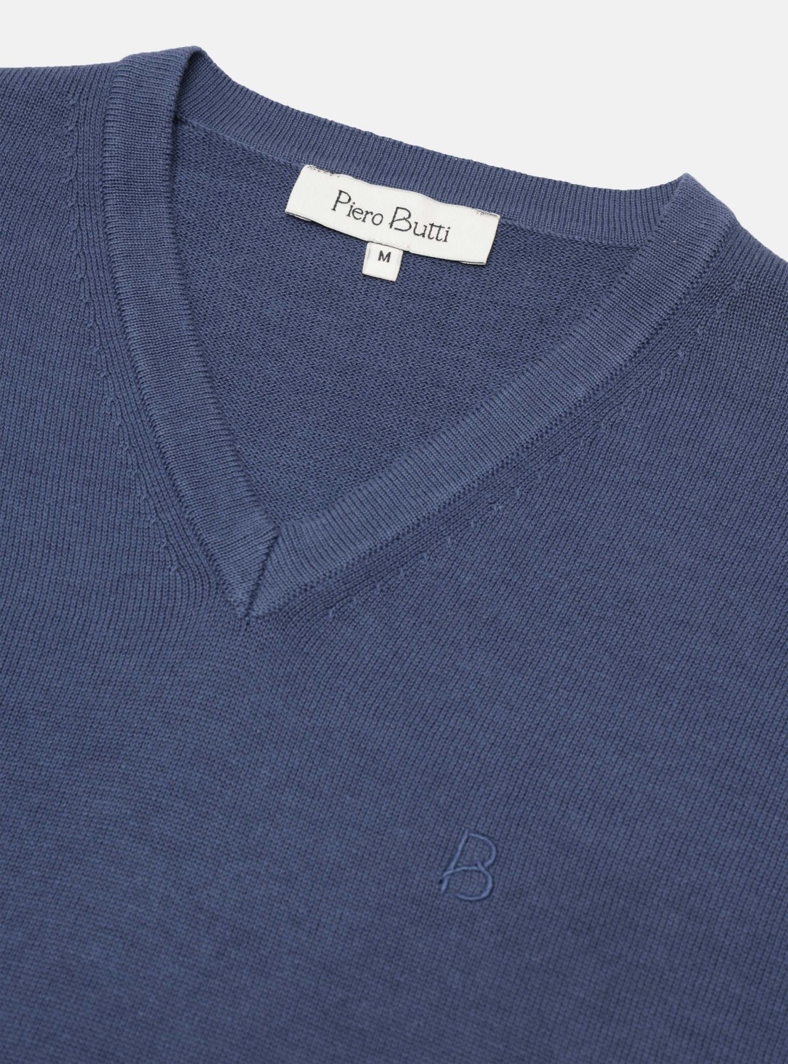 Sweater Cuello V Regular Fit Denim Piero Butti Sweater Cuello V Regular Fit Denim Piero Butti