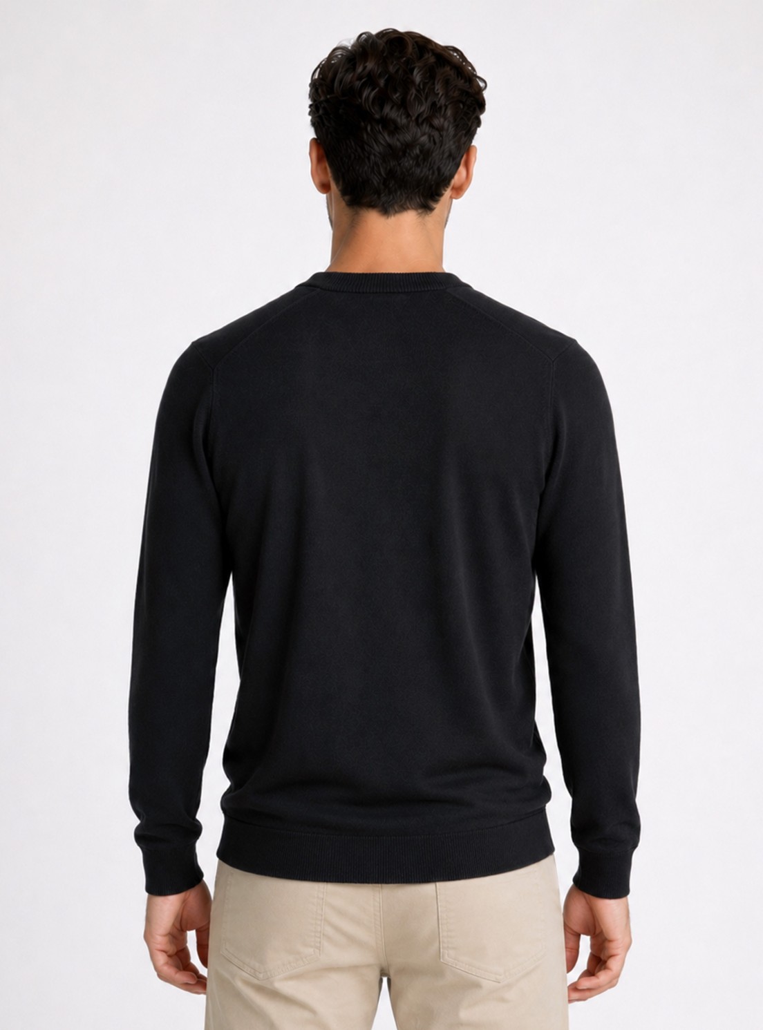 Sweater Cuello V Regular Fit Negro Piero Butti Sweater Cuello V Regular Fit Negro Piero Butti