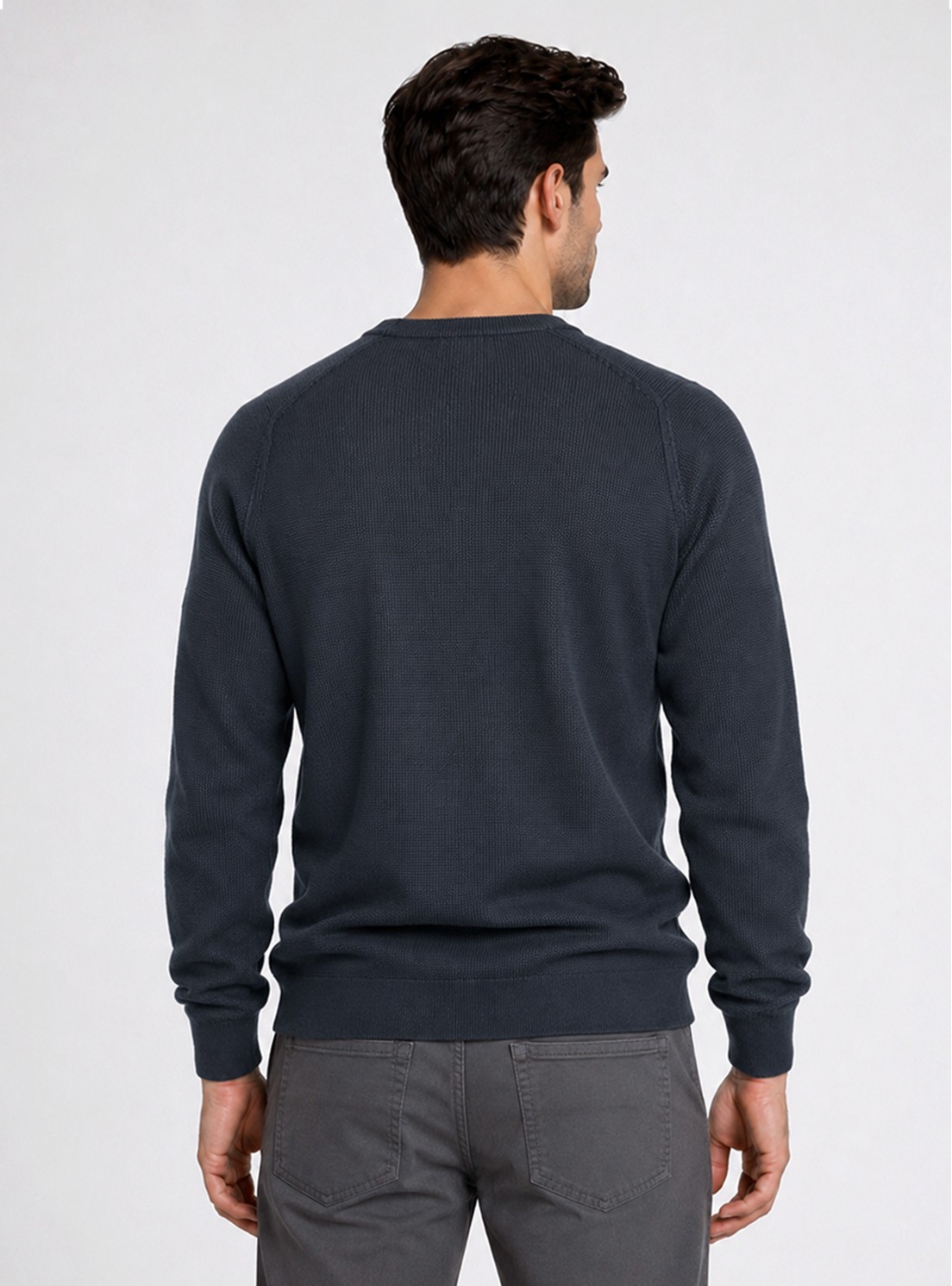Sweater Stone Wash Regular Fit Azul Marino Piero Butti Sweater Stone Wash Regular Fit Azul Marino Piero Butti