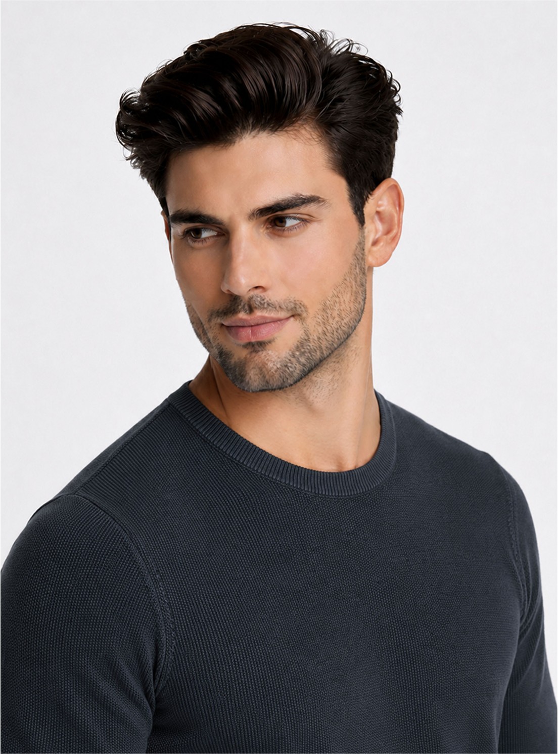 Sweater Stone Wash Regular Fit Azul Marino Piero Butti Sweater Stone Wash Regular Fit Azul Marino Piero Butti
