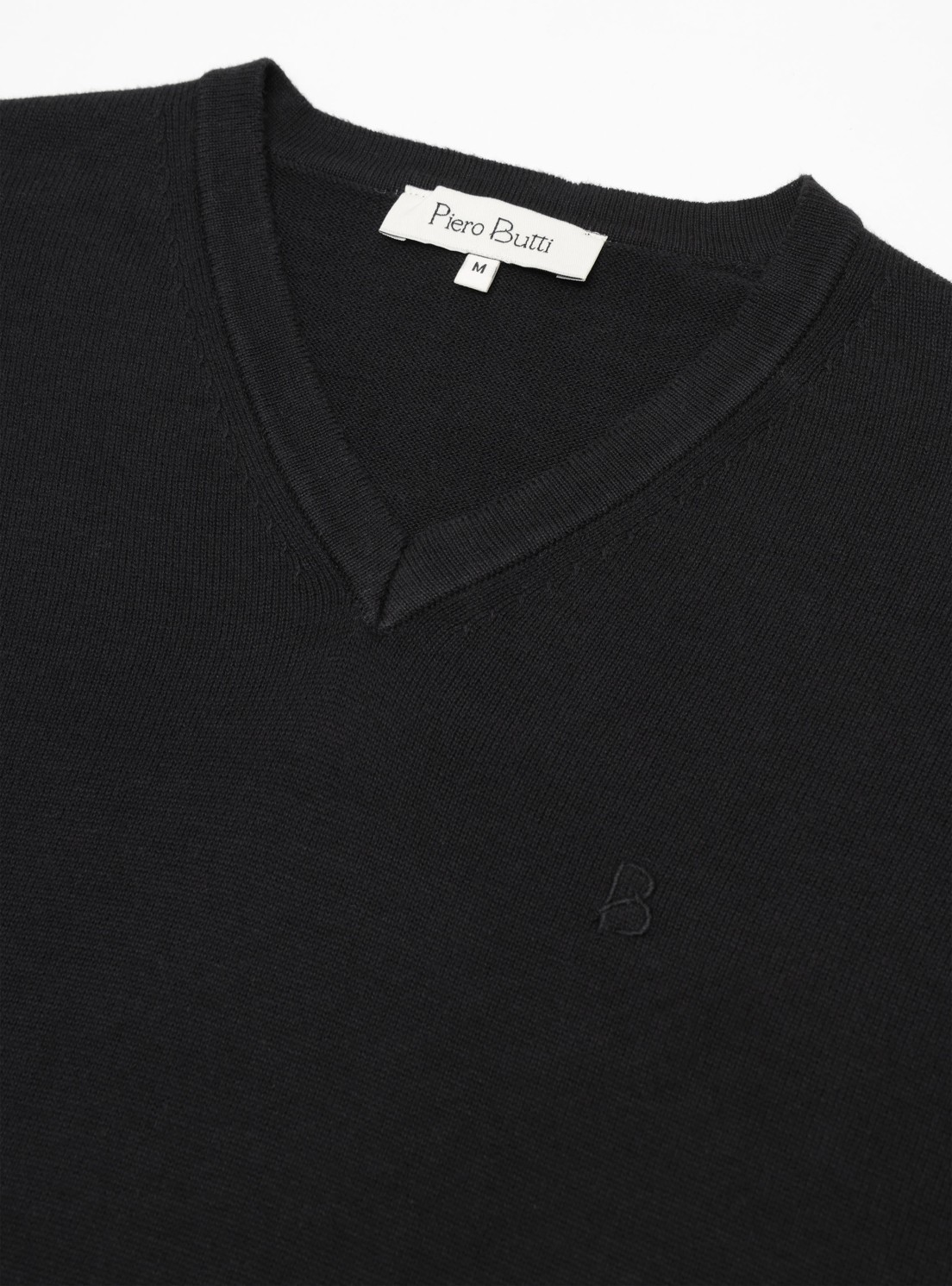 Sweater Cuello V Regular Fit Negro Piero Butti Sweater Cuello V Regular Fit Negro Piero Butti