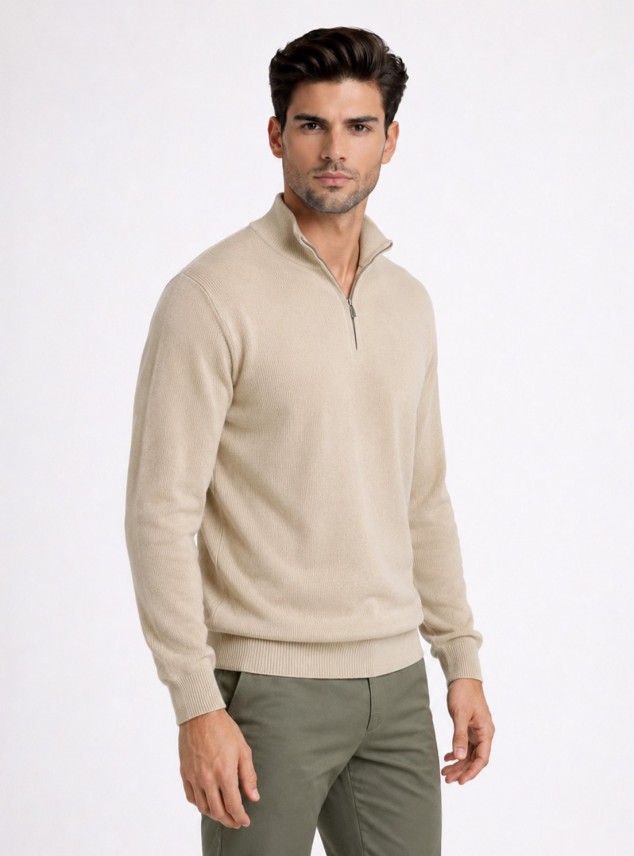 Sweater Cuello Alto Regular Fit Beige Piero Butti Sweater Cuello Alto Regular Fit Beige Piero Butti