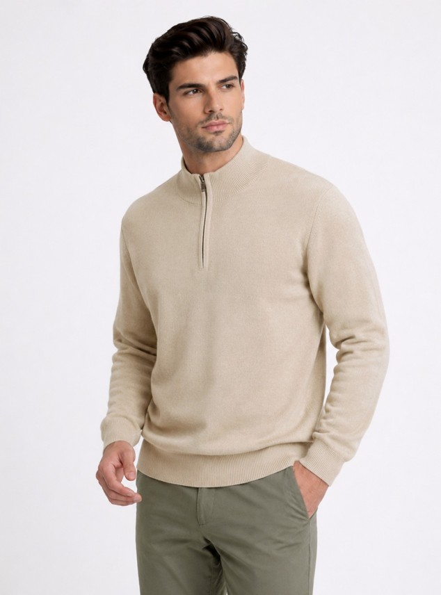 Sweater Cuello Alto Regular Fit Beige Piero Butti Sweater Cuello Alto Regular Fit Beige Piero Butti