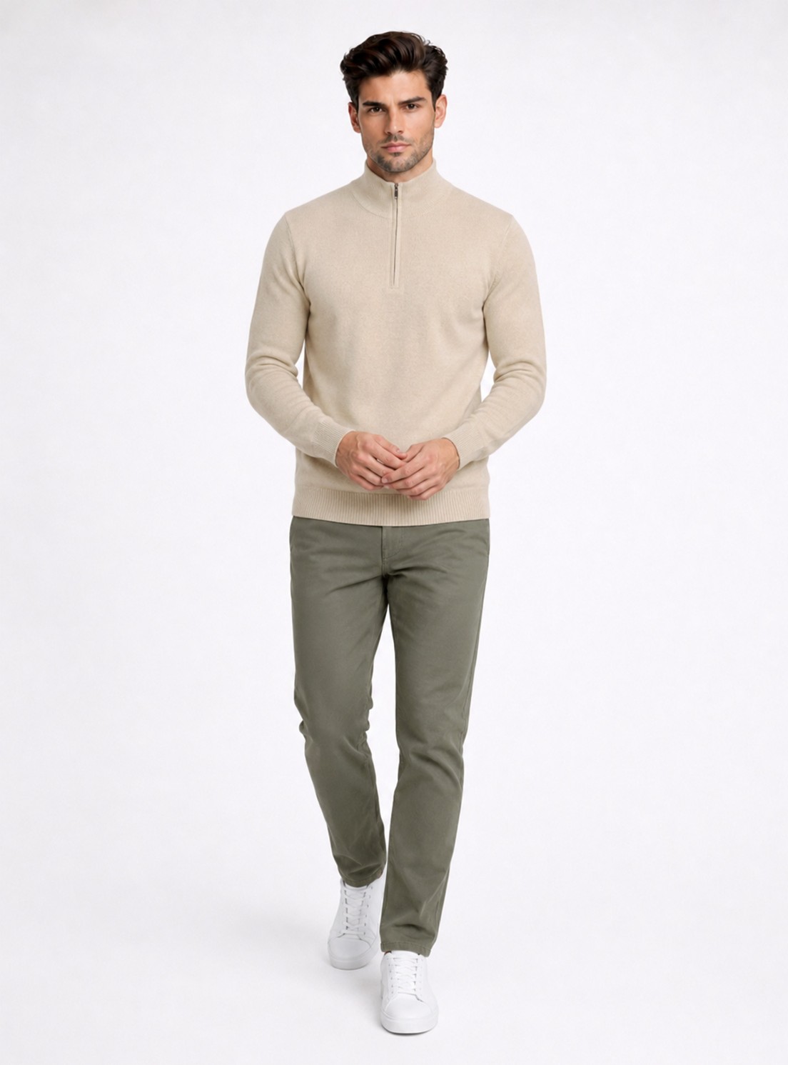 Sweater Cuello Alto Regular Fit Beige Piero Butti Sweater Cuello Alto Regular Fit Beige Piero Butti