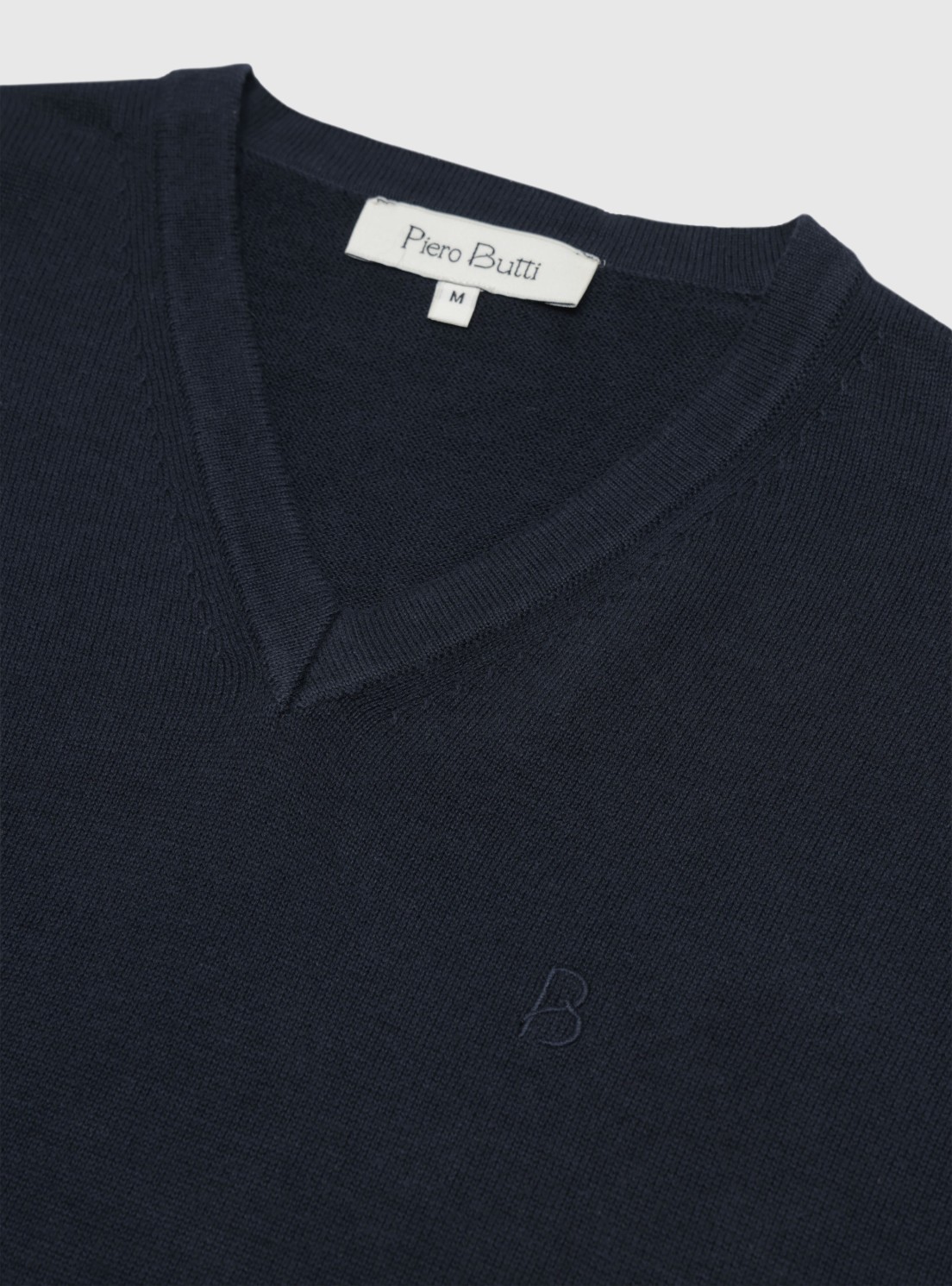 Sweater Cuello V Regular Fit Azul Marino Piero Butti Sweater Cuello V Regular Fit Azul Marino Piero Butti