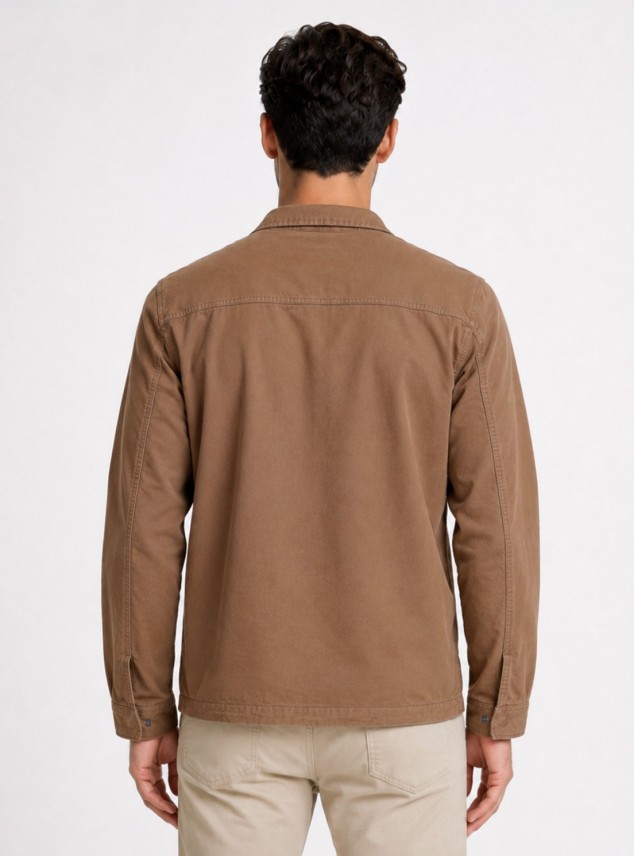 Chaqueta Stone Wash Regular Fit Taupe Piero Butti Chaqueta Stone Wash Regular Fit Taupe Piero Butti