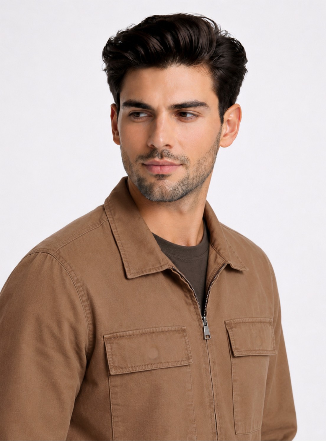 Chaqueta Stone Wash Regular Fit Taupe Piero Butti Chaqueta Stone Wash Regular Fit Taupe Piero Butti