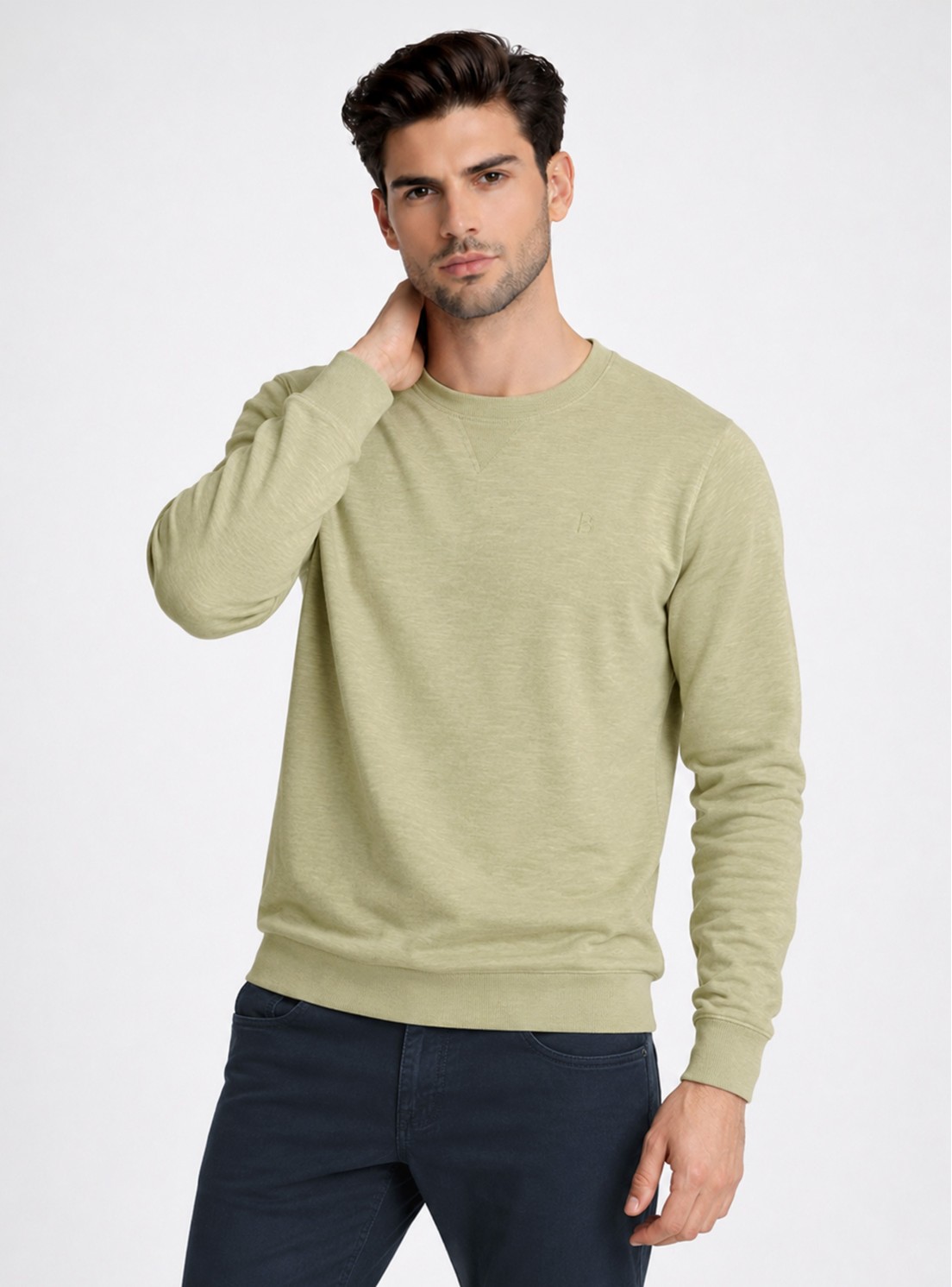 Polerón Cuello Redondo Regular Fit Verde Piero Butti Polerón Cuello Redondo Regular Fit Verde Piero Butti