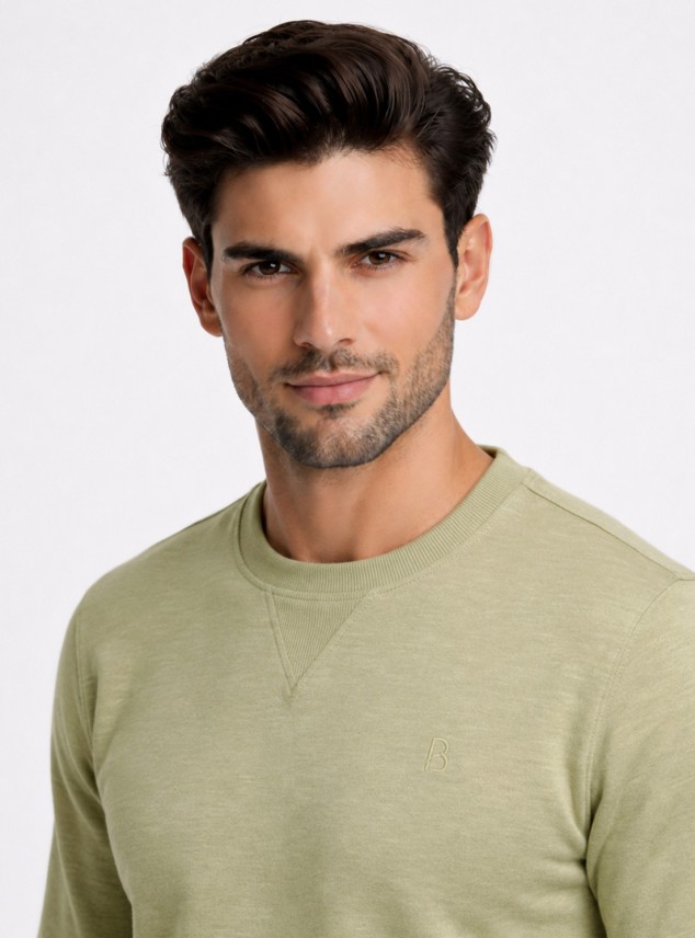 Polerón Cuello Redondo Regular Fit Verde Piero Butti Polerón Cuello Redondo Regular Fit Verde Piero Butti