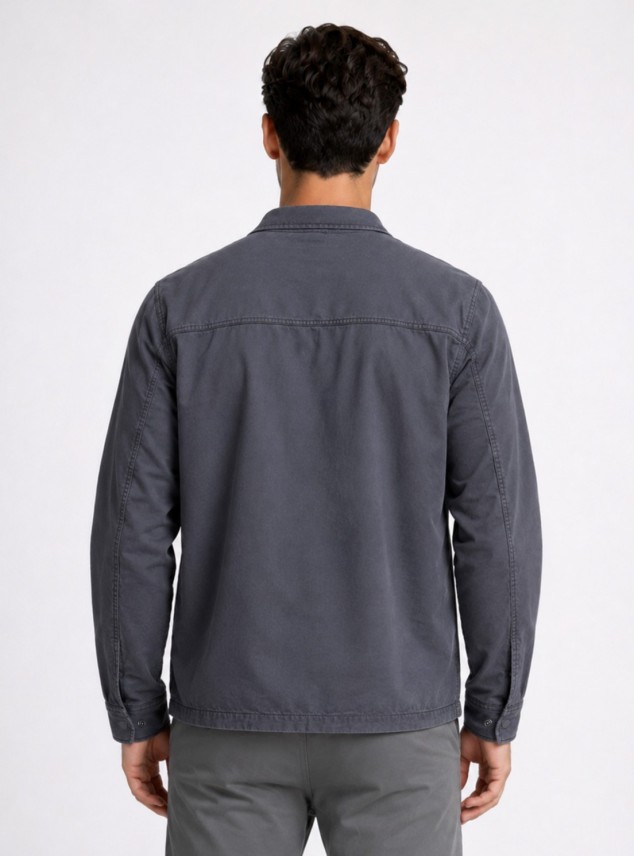 Chaqueta Stone Wash Regular Fit Azul Marino Piero Butti Chaqueta Stone Wash Regular Fit Azul Marino Piero Butti