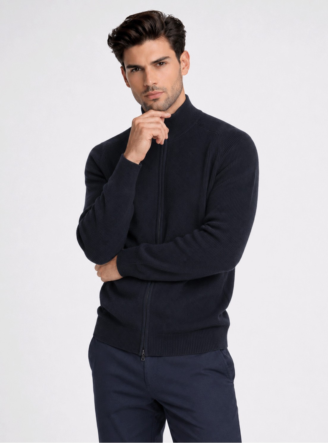 Sweater Cuello Alto Regular Fit Azul Marino Piero Butti Sweater Cuello Alto Regular Fit Azul Marino Piero Butti
