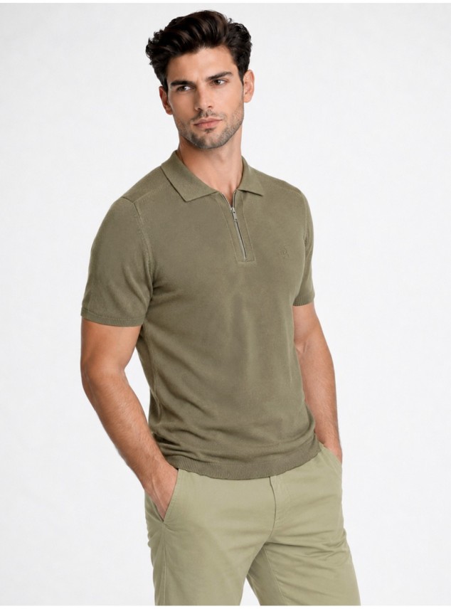 Polera tejida Lisa Regular Fit Verde Piero Butti Polera tejida Lisa Regular Fit Verde Piero Butti