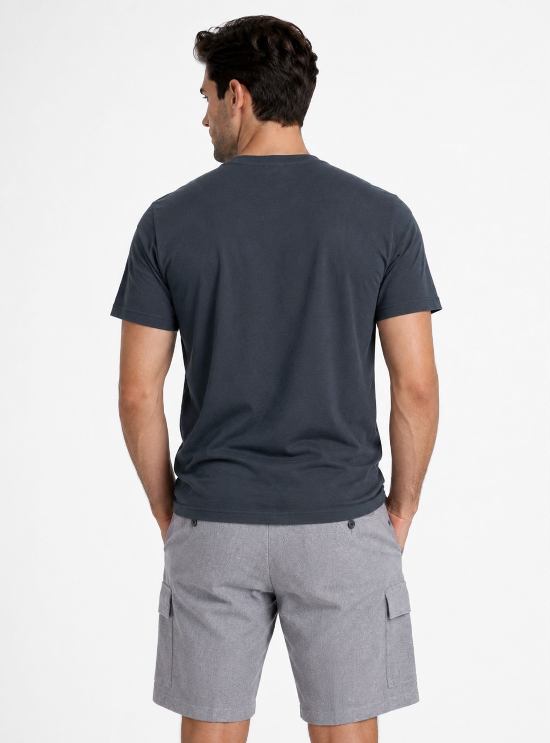 Polera Lisa Stone Wash Regular Fit Azul Marino Piero Butti Polera Lisa Stone Wash Regular Fit Azul Marino Piero Butti