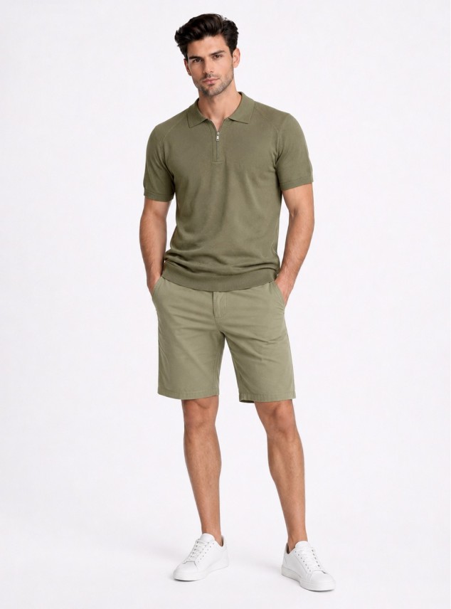 Polera tejida Lisa Regular Fit Verde Piero Butti Polera tejida Lisa Regular Fit Verde Piero Butti