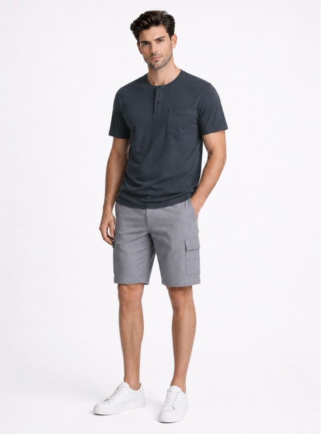 Polera Lisa Stone Wash Regular Fit Azul Marino Piero Butti Polera Lisa Stone Wash Regular Fit Azul Marino Piero Butti