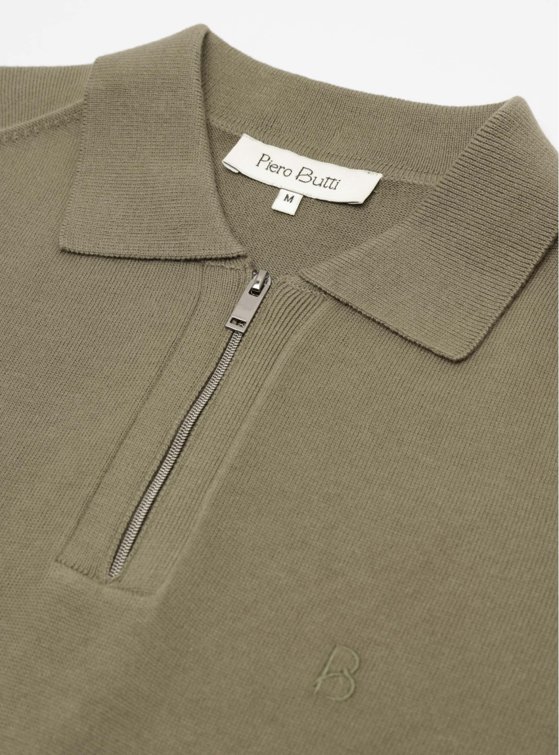 Polera tejida Lisa Regular Fit Verde Piero Butti Polera tejida Lisa Regular Fit Verde Piero Butti