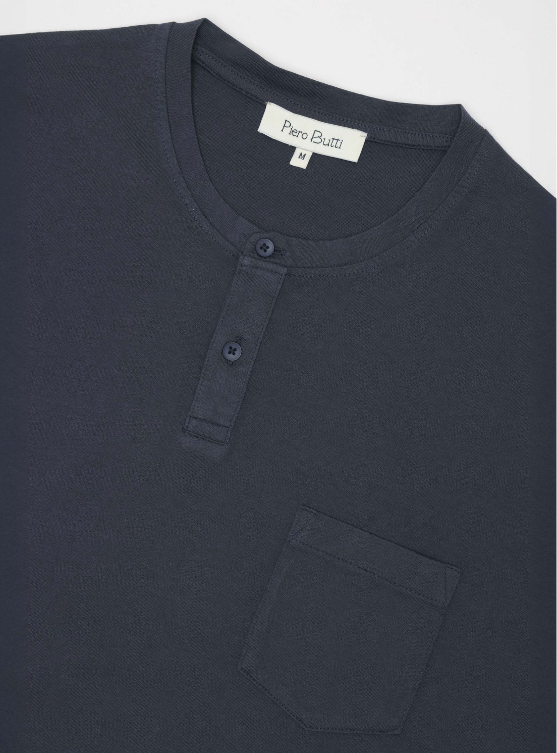 Polera Lisa Stone Wash Regular Fit Azul Marino Piero Butti Polera Lisa Stone Wash Regular Fit Azul Marino Piero Butti