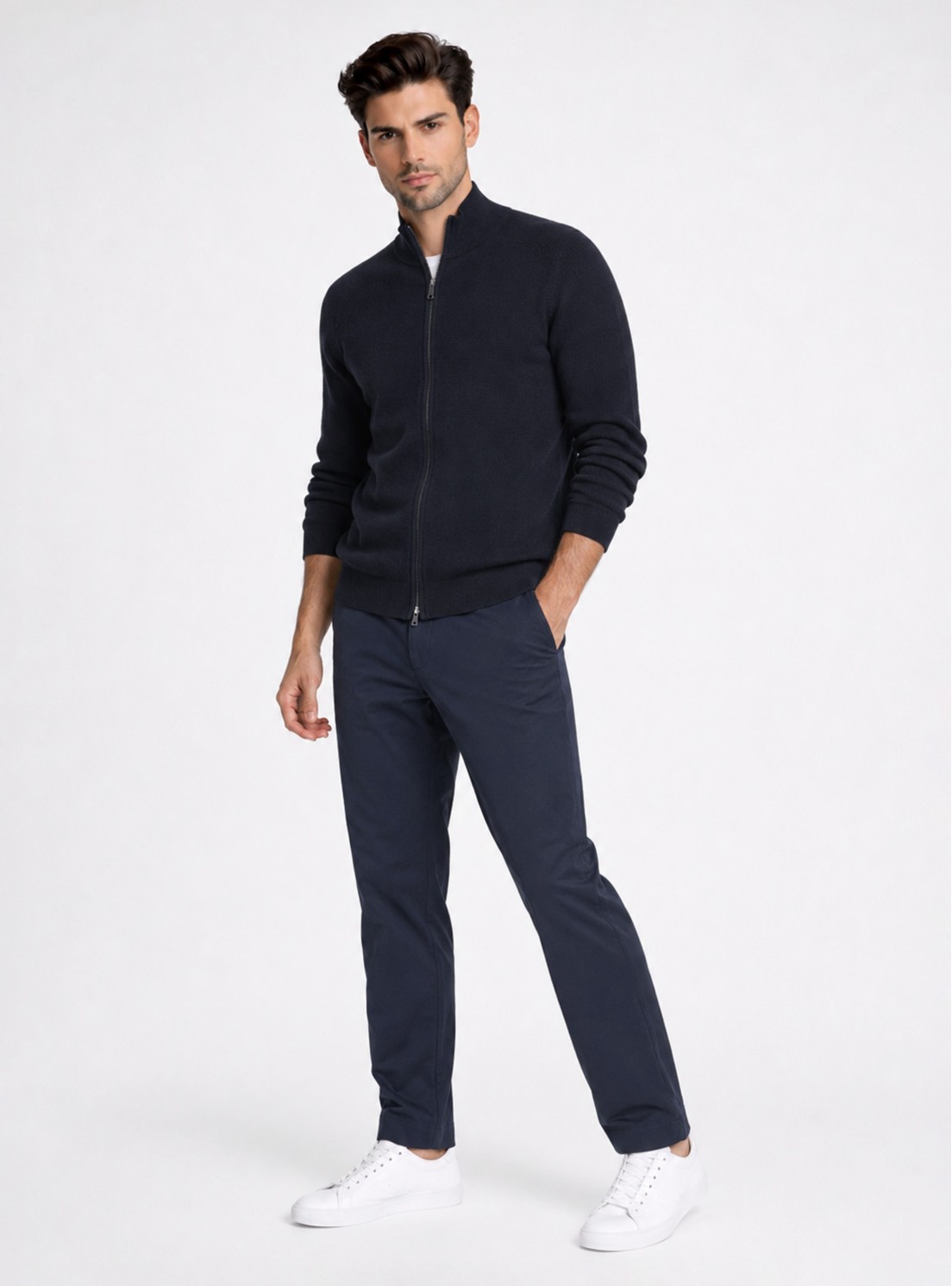 Sweater Cuello Alto Regular Fit Azul Marino Piero Butti Sweater Cuello Alto Regular Fit Azul Marino Piero Butti