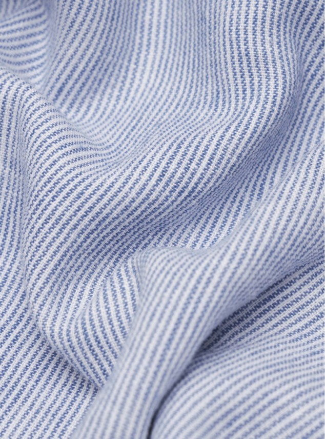 Camisa Lino-Algodón Regular Fit Azul Piero Butti Camisa Lino-Algodón Regular Fit Azul Piero Butti