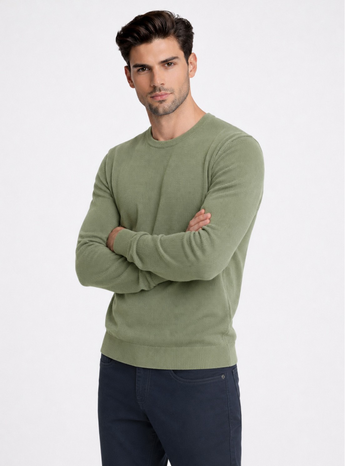 Sweater Stone Wash Regular Fit Verde Piero Butti Sweater Stone Wash Regular Fit Verde Piero Butti