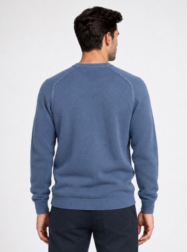 Sweater Stone Wash Regular Fit Denim Piero Butti Sweater Stone Wash Regular Fit Denim Piero Butti
