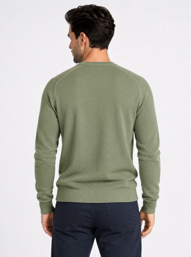 Sweater Stone Wash Regular Fit Verde Piero Butti Sweater Stone Wash Regular Fit Verde Piero Butti