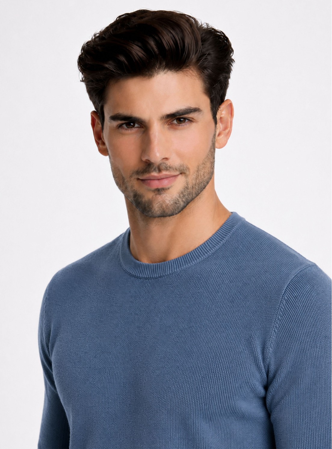 Sweater Stone Wash Regular Fit Denim Piero Butti Sweater Stone Wash Regular Fit Denim Piero Butti
