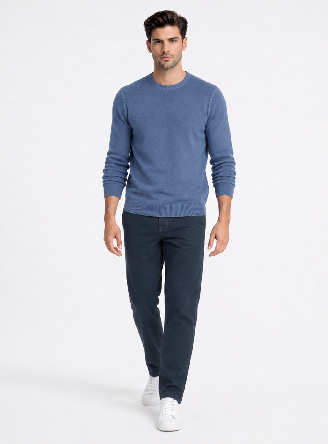 Sweater Stone Wash Regular Fit Denim Piero Butti Sweater Stone Wash Regular Fit Denim Piero Butti