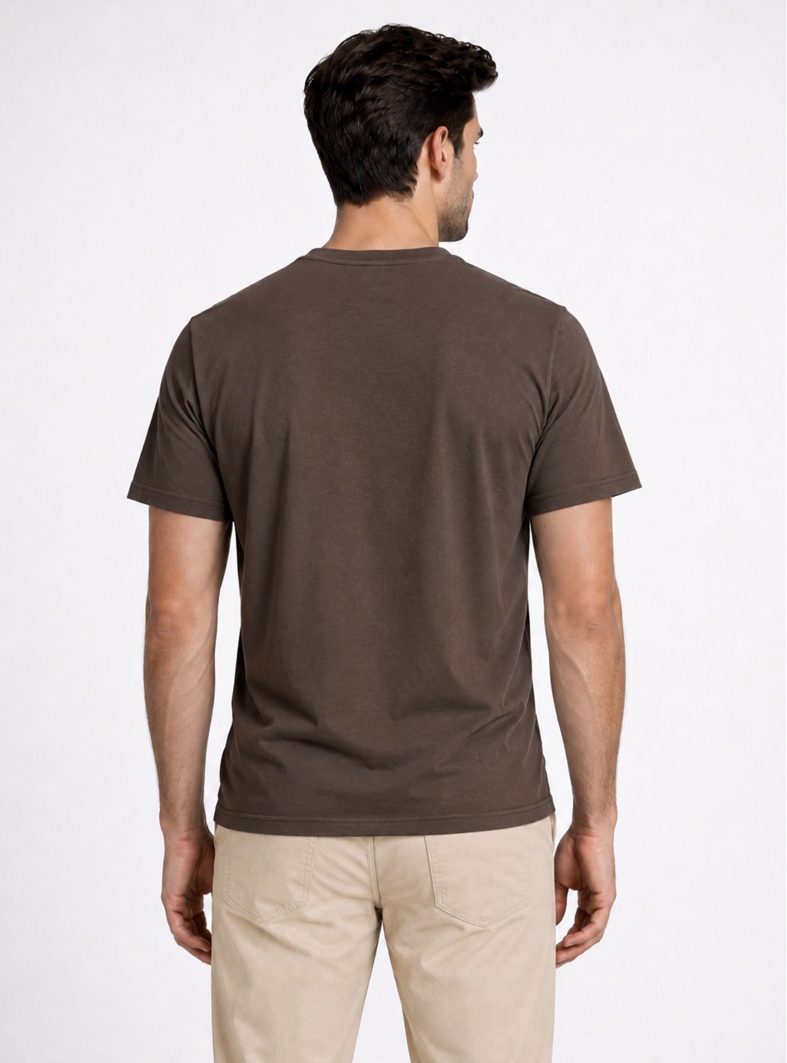 Polera Cuello Redondo Regular Fit Café Piero Butti Polera Cuello Redondo Regular Fit Café Piero Butti