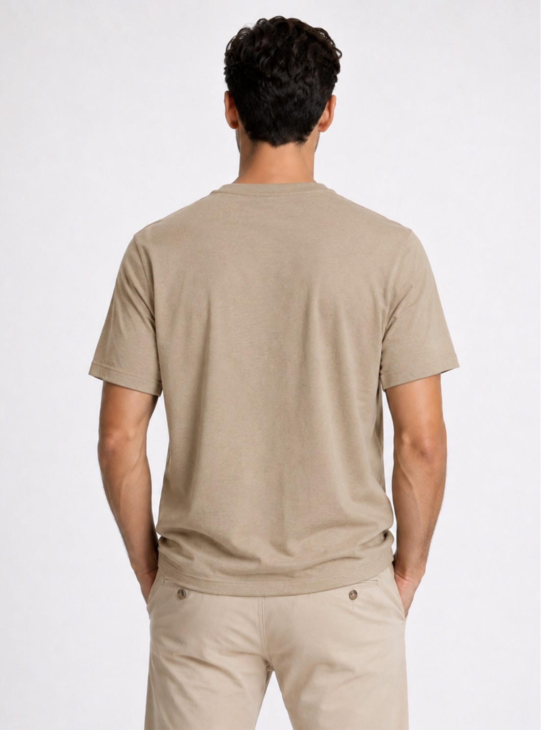 Polera Lisa Stone Wash Regular Fit Café Piero Butti Polera Lisa Stone Wash Regular Fit Café Piero Butti