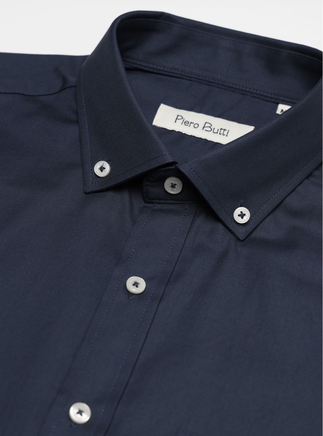 Camisa Lisa Regular Fit Azul Marino Piero Butti Camisa Lisa Regular Fit Azul Marino Piero Butti