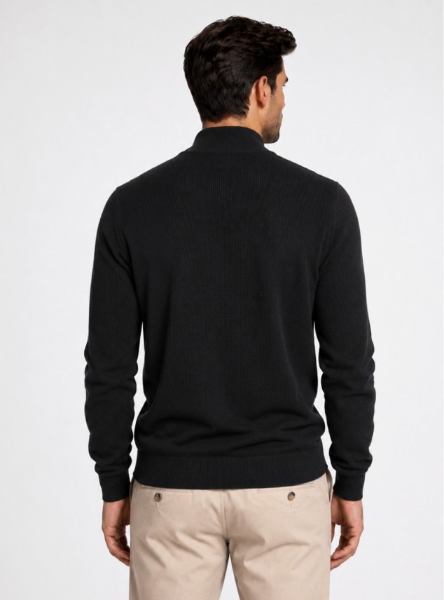 Sweater Cuello Alto Regular Fit Negro Piero Butti Sweater Cuello Alto Regular Fit Negro Piero Butti