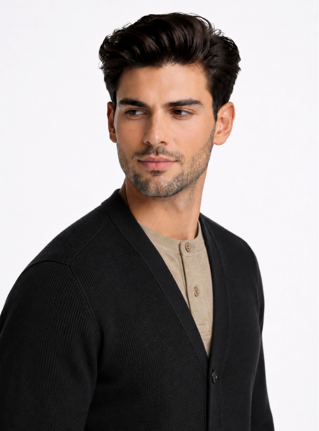 Cárdigan Texturado Regular Fit Negro Piero Butti Cárdigan Texturado Regular Fit Negro Piero Butti