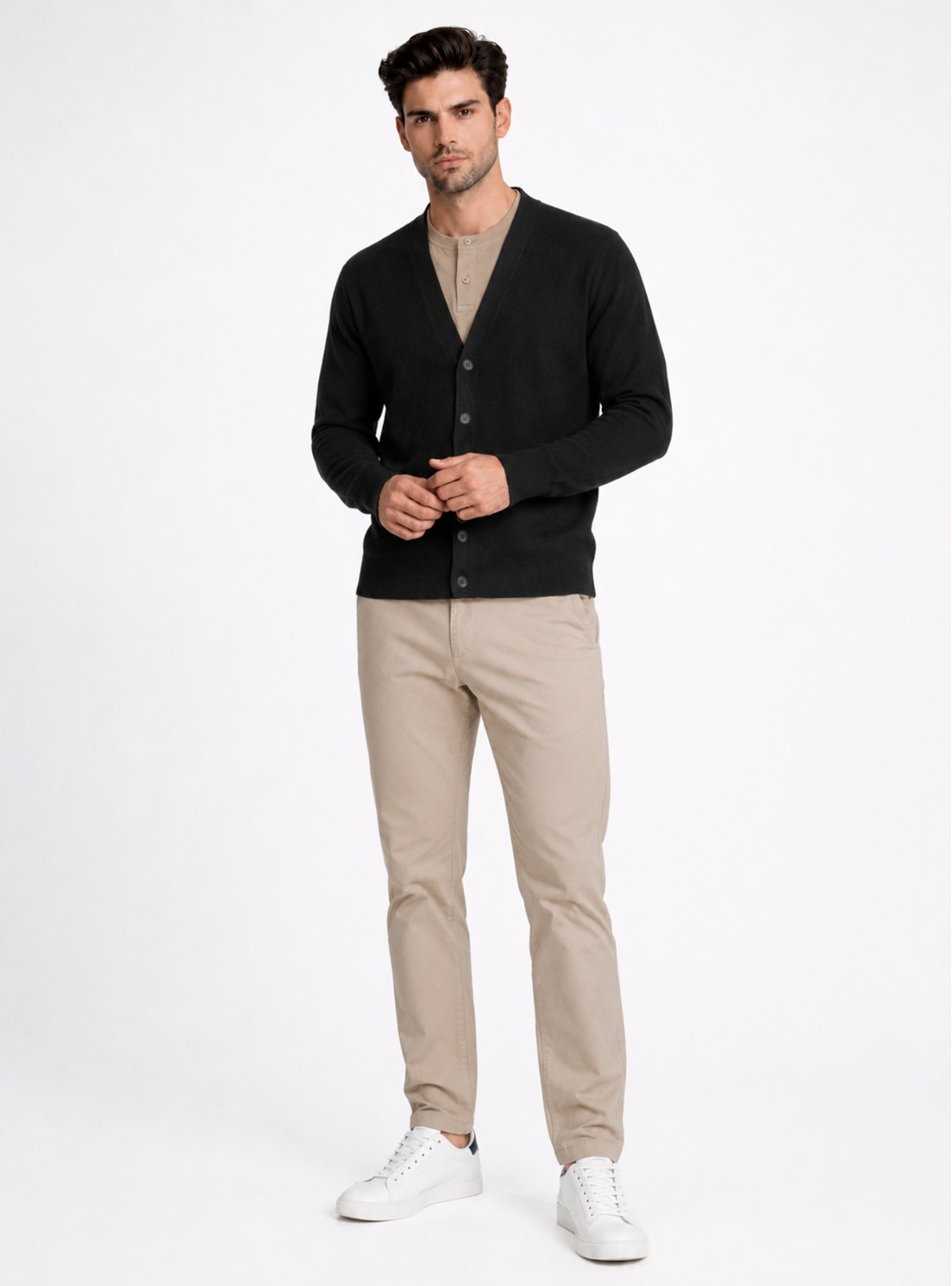 Cárdigan Texturado Regular Fit Negro Piero Butti Cárdigan Texturado Regular Fit Negro Piero Butti