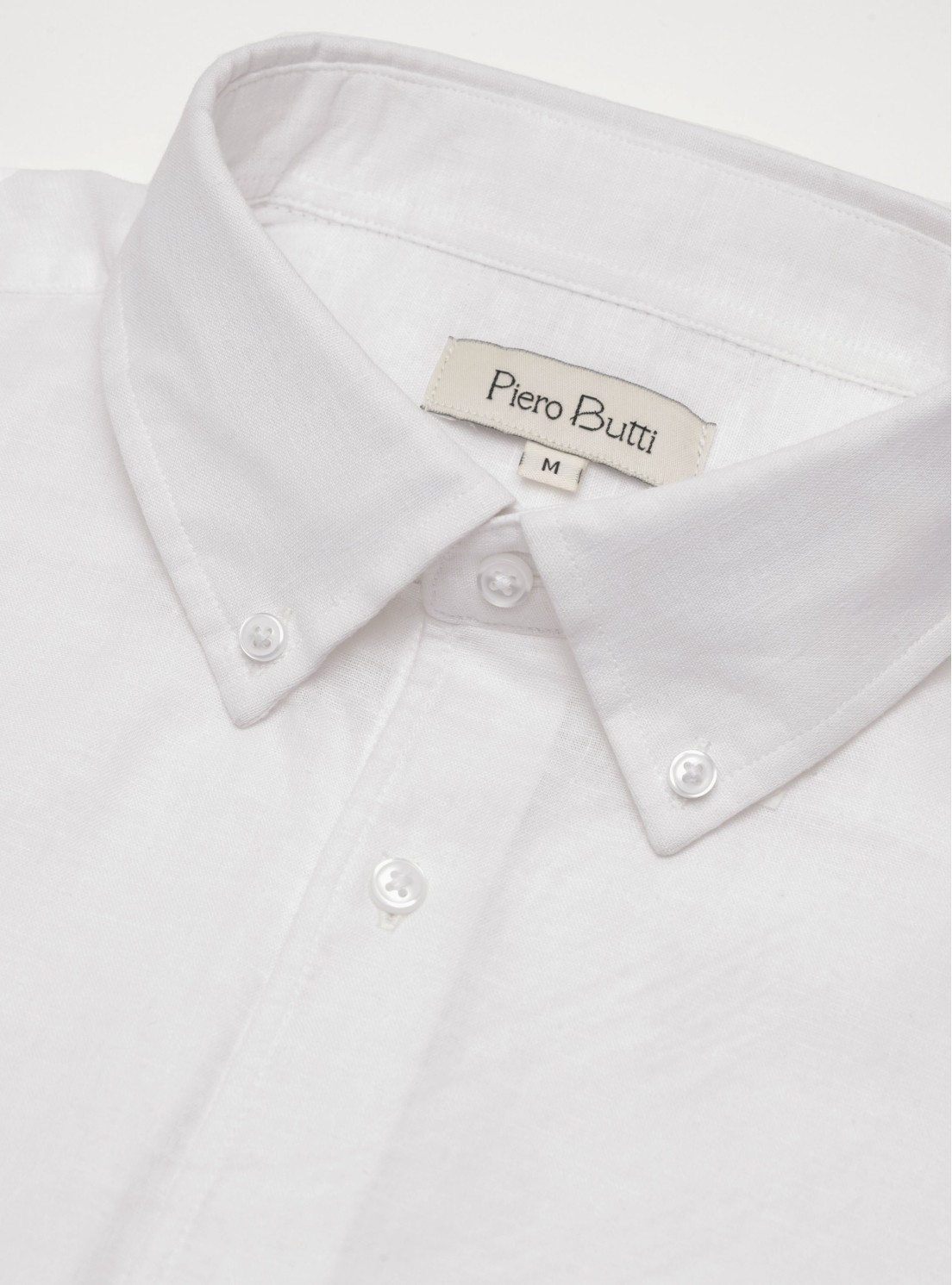 Camisa Lino-Algodón Regular Fit Blanco Piero Butti Camisa Lino-Algodón Regular Fit Blanco Piero Butti