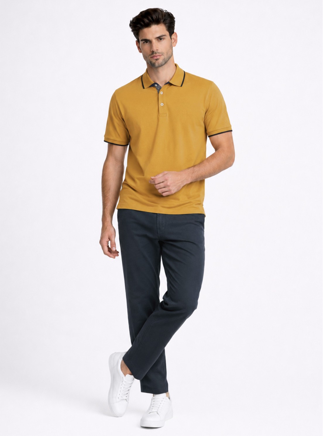 Polera Pique Regular Fit Mostaza Piero Butti Polera Pique Regular Fit Mostaza Piero Butti