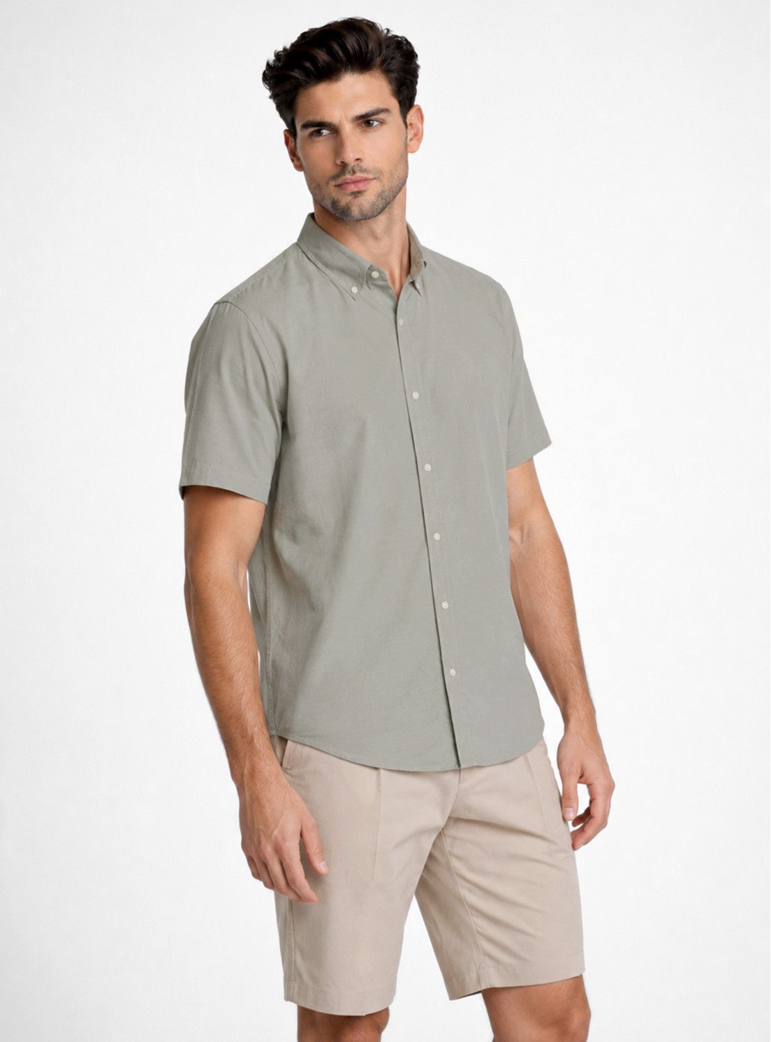 Camisa Lisa Regular Fit Verde Piero Butti Camisa Lisa Regular Fit Verde Piero Butti
