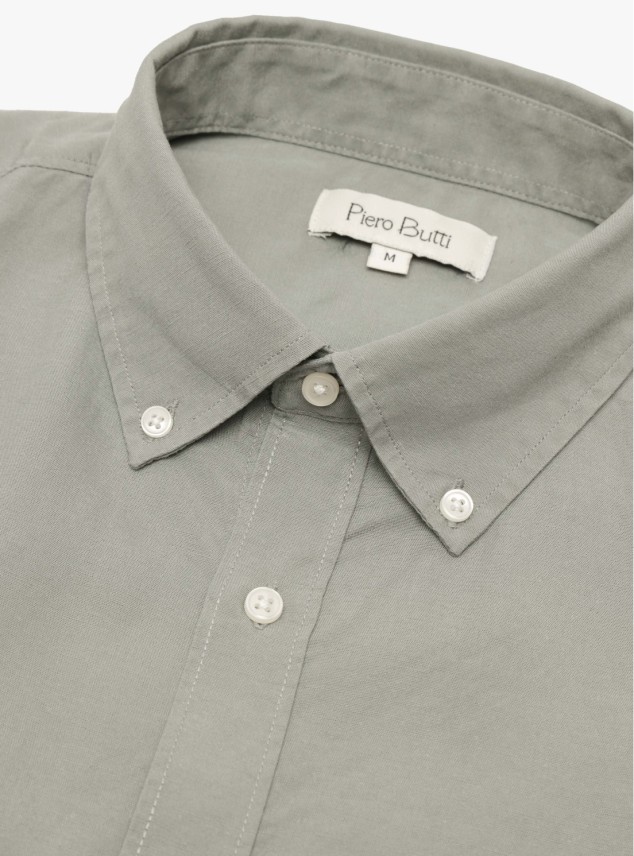 Camisa Lisa Regular Fit Verde Piero Butti Camisa Lisa Regular Fit Verde Piero Butti