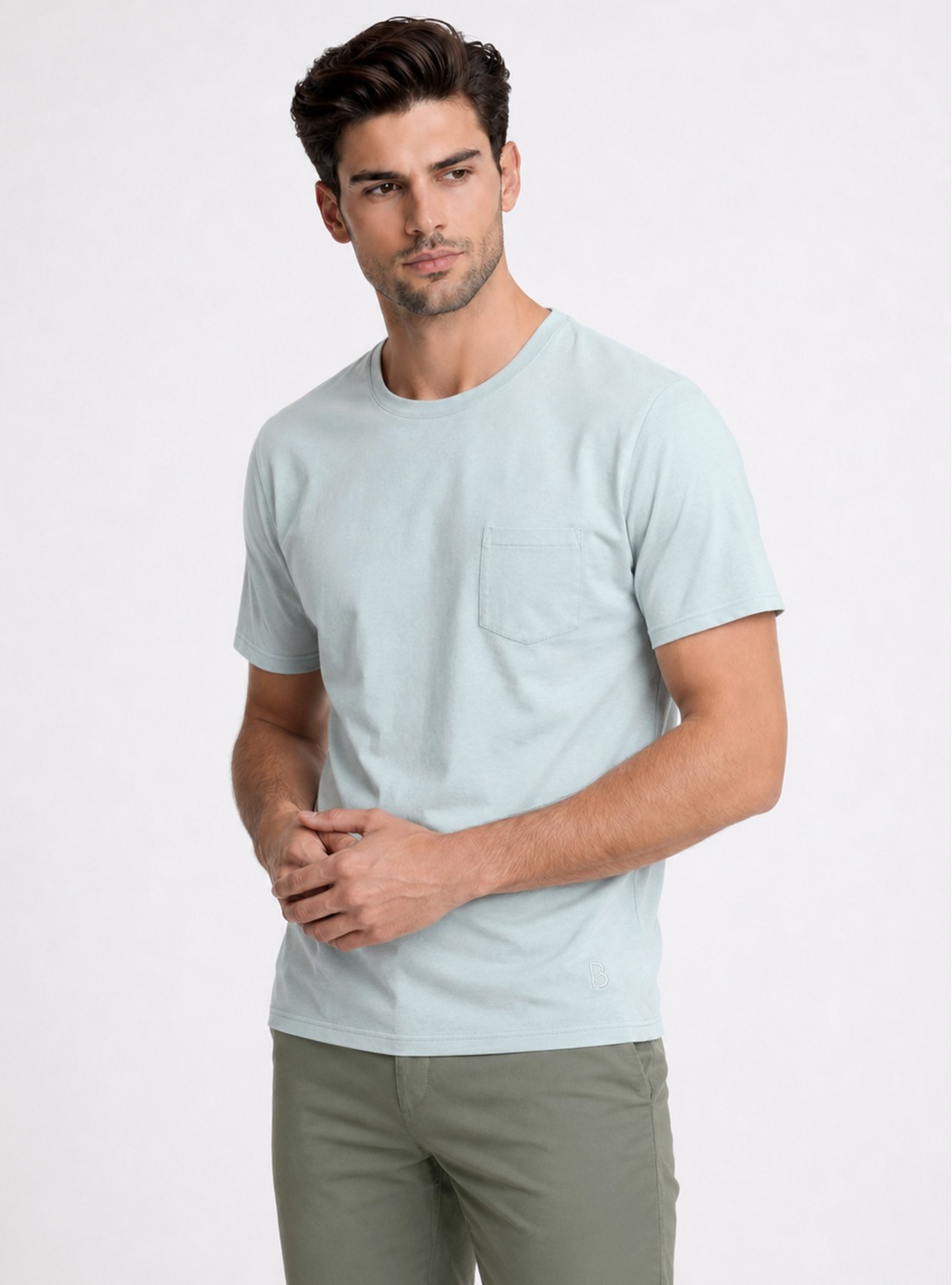 Polera Cuello Redondo Regular Fit Verde Piero Butti Polera Cuello Redondo Regular Fit Verde Piero Butti