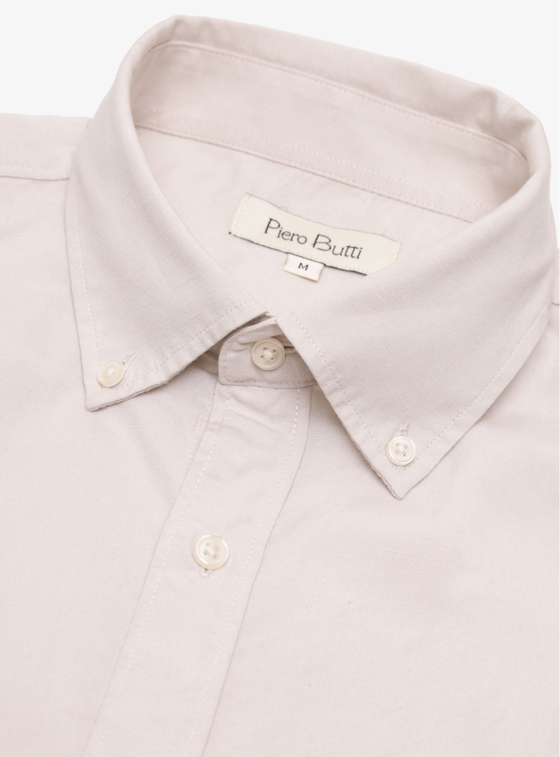 Camisa Lisa Regular Fit Beige Piero Butti Camisa Lisa Regular Fit Beige Piero Butti