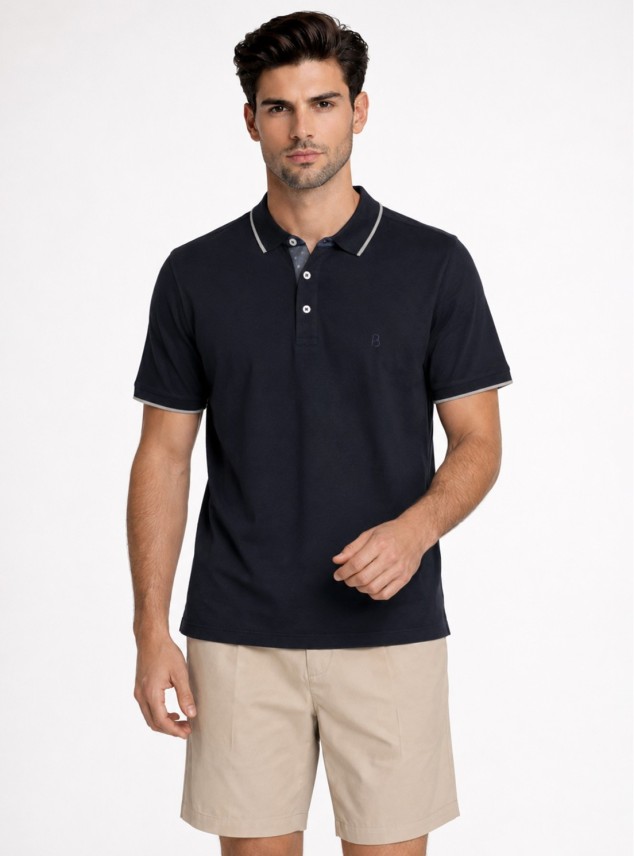 Polera Pique Regular Fit Azul Marino Piero Butti Polera Pique Regular Fit Azul Marino Piero Butti
