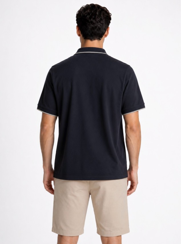 Polera Pique Regular Fit Azul Marino Piero Butti Polera Pique Regular Fit Azul Marino Piero Butti
