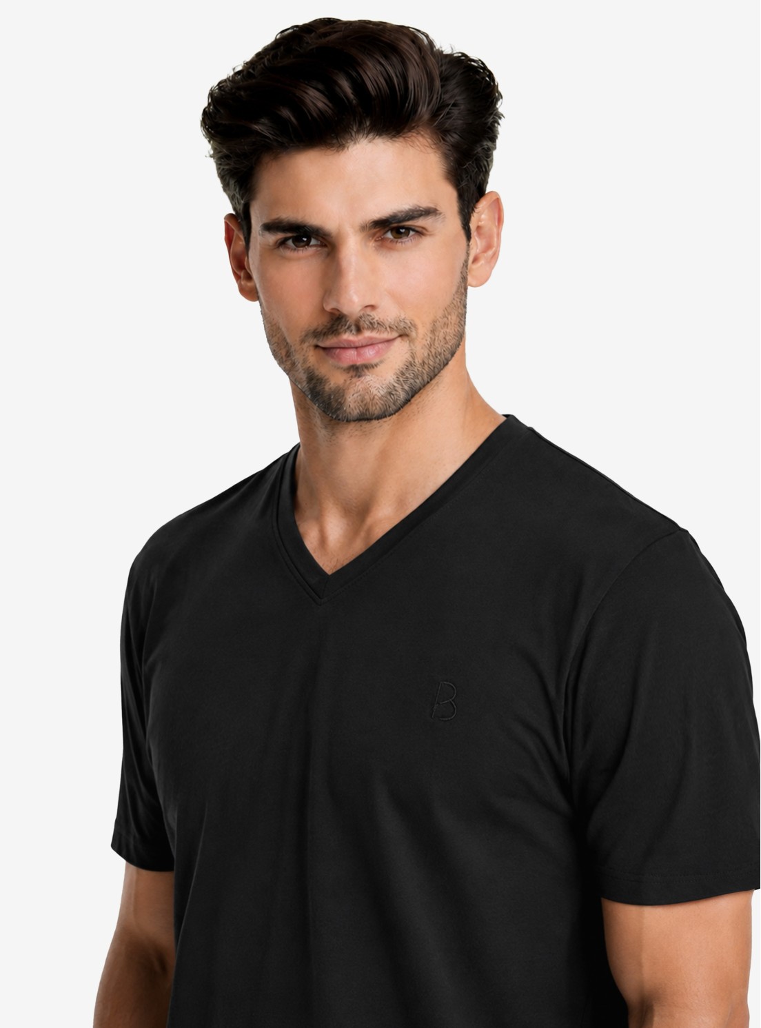 Polera Cuello V Regular Fit Negro Piero Butti Polera Cuello V Regular Fit Negro Piero Butti