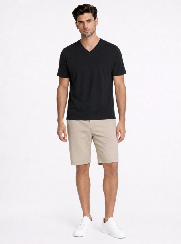 Polera Cuello V Regular Fit Negro Piero Butti Polera Cuello V Regular Fit Negro Piero Butti