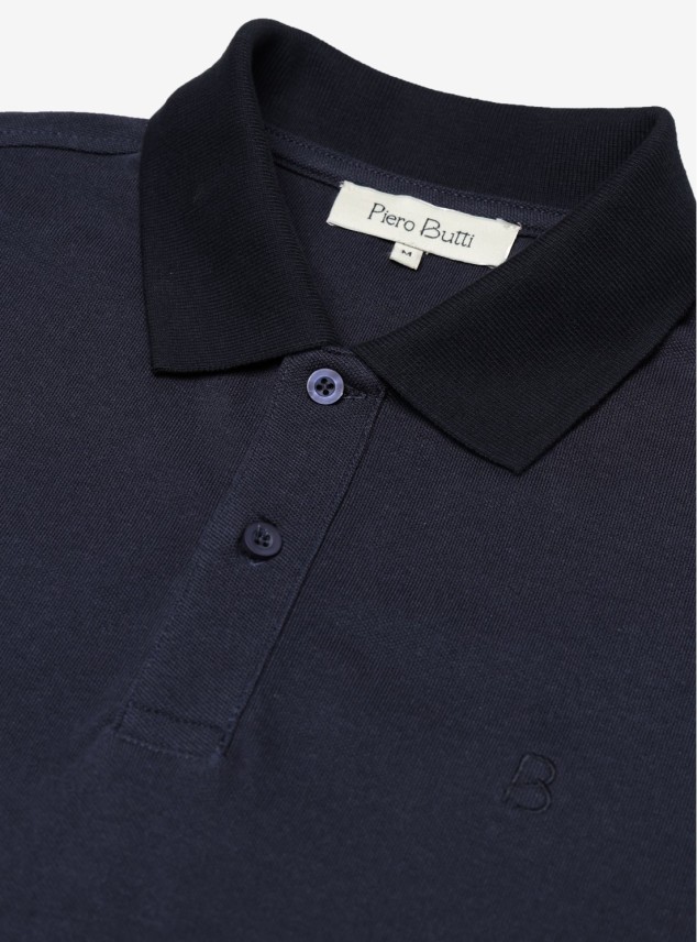 Polera Pique Regular Fit Azul Piero Butti Polera Pique Regular Fit Azul Piero Butti