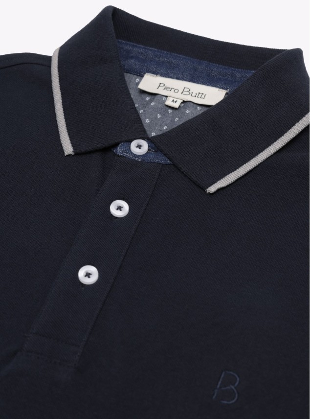Polera Pique Regular Fit Azul Marino Piero Butti Polera Pique Regular Fit Azul Marino Piero Butti