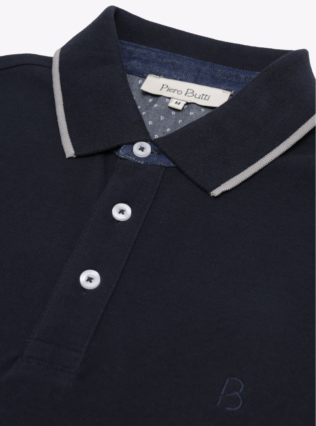 Polera Pique Regular Fit Azul Marino Piero Butti Polera Pique Regular Fit Azul Marino Piero Butti